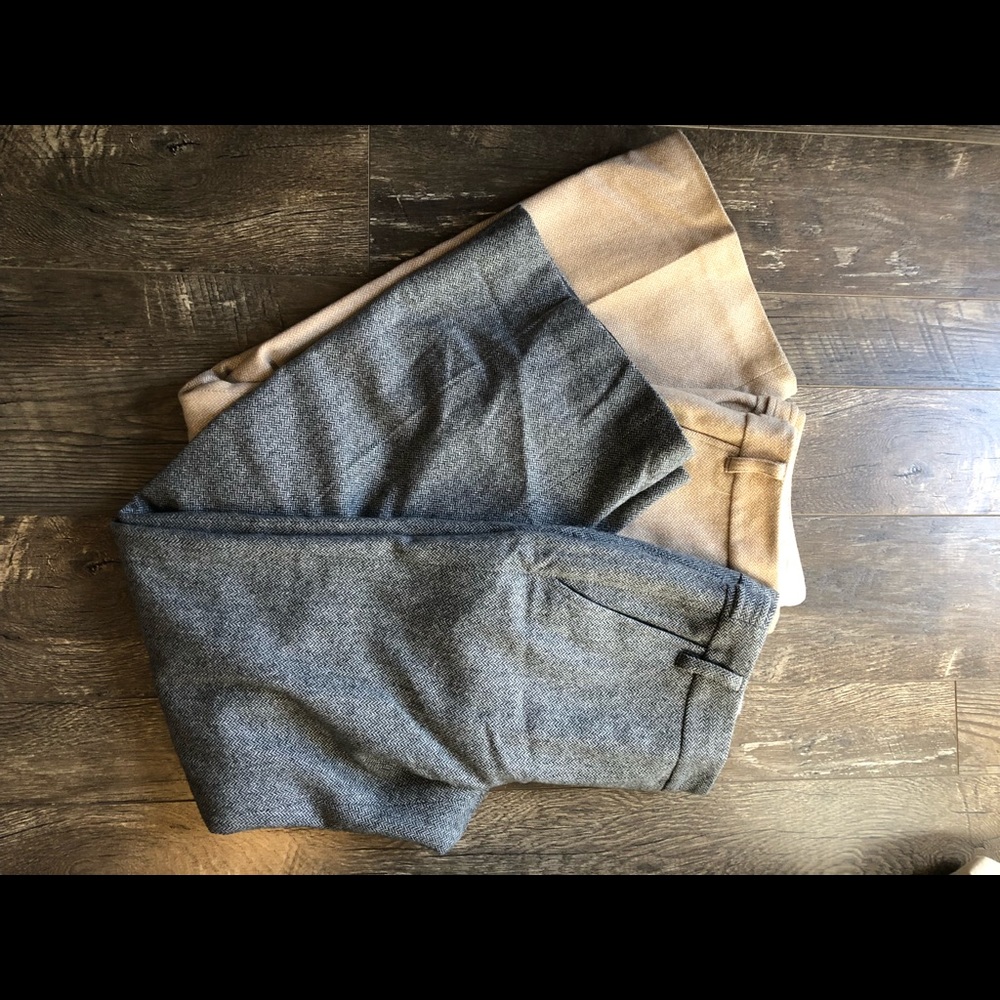 TWO pairs of Banana Republic wide leg trousers